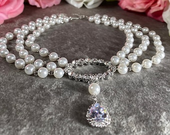 Iris Garden Handmade EGL fashion  Lolita necklace, EGL necklace, elegant necklace, pearl necklace, pearl choker