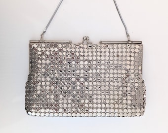 1930s Whiting & Davis Silver Mesh Purse, Metal Chain Handle - Etsy UK