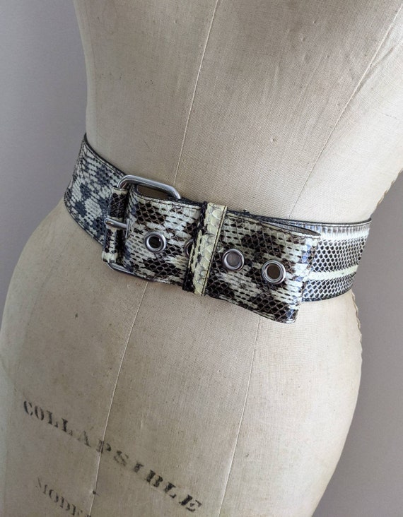 MOD PYTHON Designer Snake Leather Belt by B-low the Belt  display picture 3