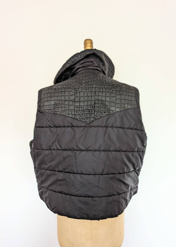 MENS ITALIAN LEATHER Vintage 1970's 80s Quilted D… - image 7