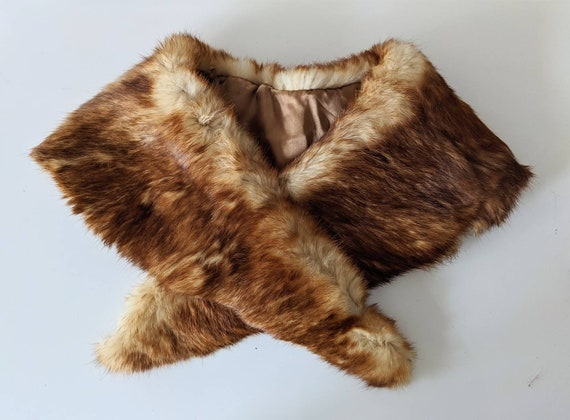 NATURAL AUBURN FUR Vintage 40's 50's Red Fox Rabb… - image 5