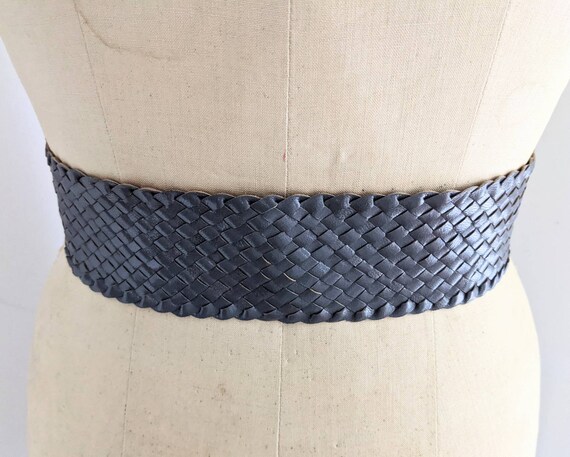 VINTAGE 80s OMEGA BRAID Vintage Extra-wide Braided Patent  display picture 3