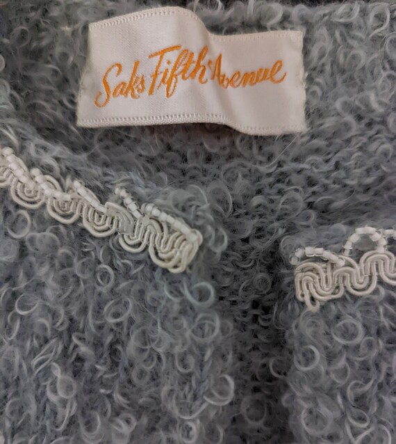 1960's BABY BLUE MOHAIR Vintage Italian Hand Knit Bab… Gem