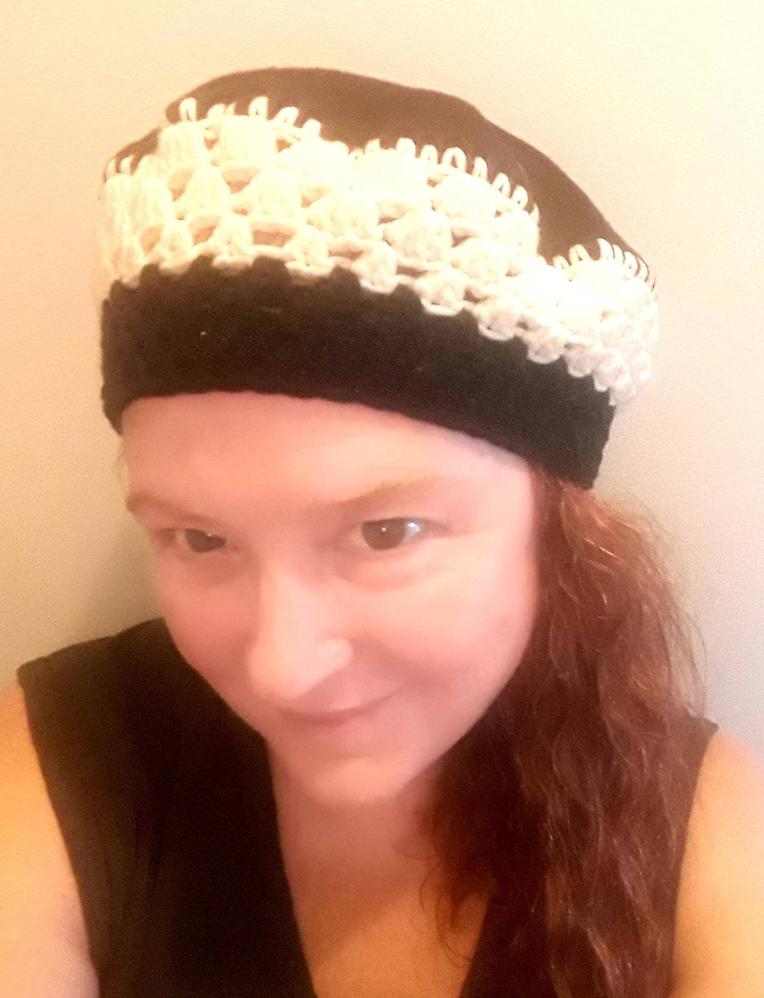 2025人気新作 Y2K Designer Crochet Wool White Black Vintage BLOCK COLOR 帽子