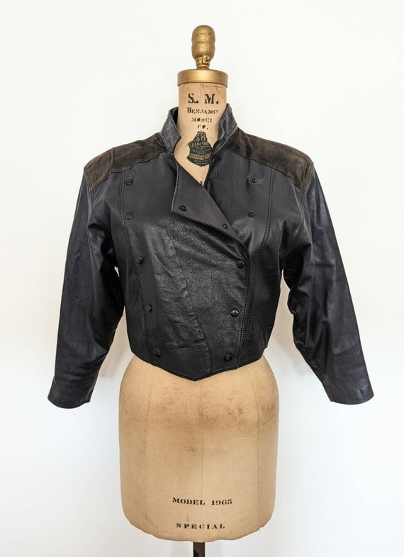 1980's FRINGED LEATHER BOMBER, Vintage 80's Ladie… - image 3