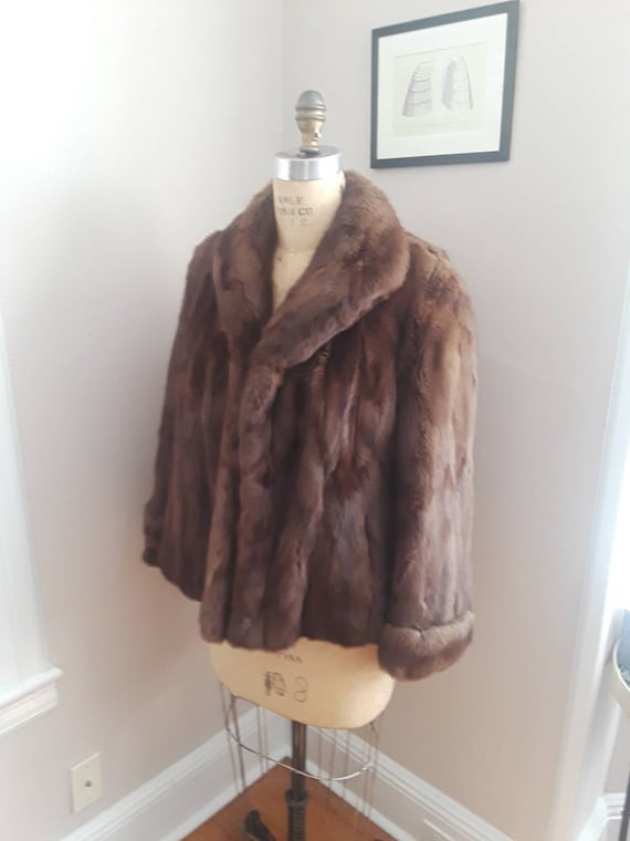 KISSING FRONT SABLE Vintage 40s Crop Designer Fur
