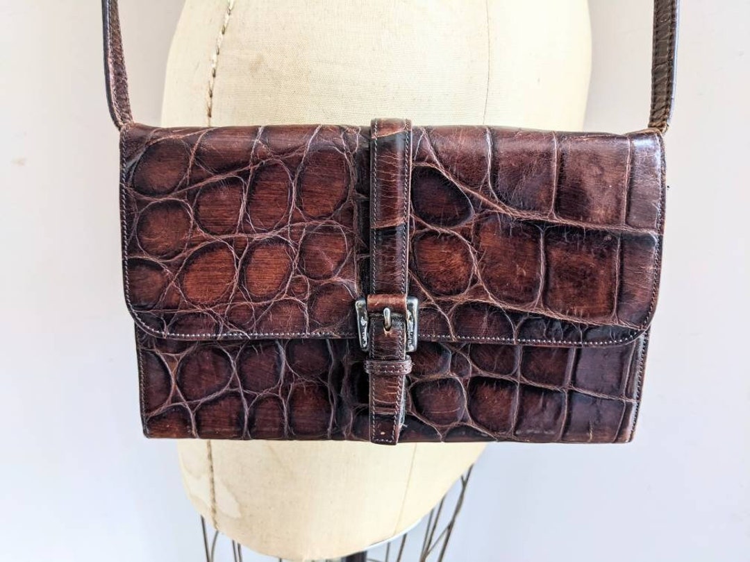 Buy 1980's JOAN & DAVID CROC Vintage 70s 80s Brown Crocodile Online in  India 