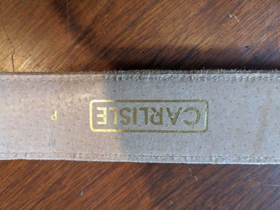 80s REPTILE EMBOSSED SUEDE Vintage Designer Belt … - image 3