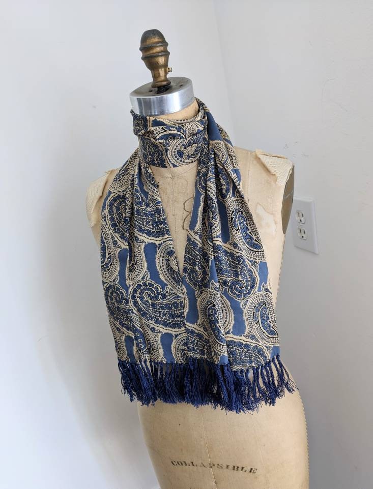 90-00s RALPH LAUREN vintage scarf ラルフ 00s Ralph Lauren Silk Botanical Bird Scarf - Lucky Vintage
