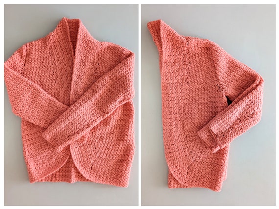 PEACHY HAND CROCHET Vintage Handknit Crochet Open… - image 1