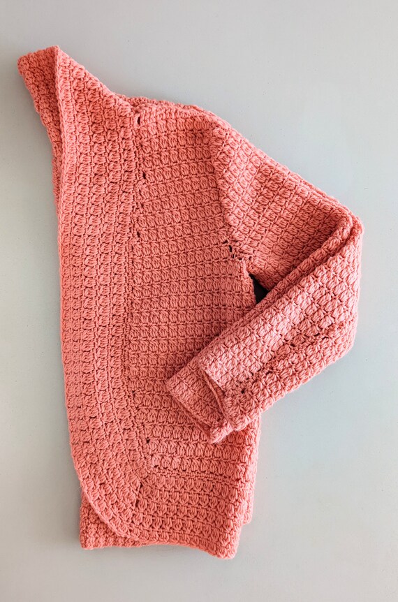 PEACHY HAND CROCHET Vintage Handknit Crochet Open… - image 4