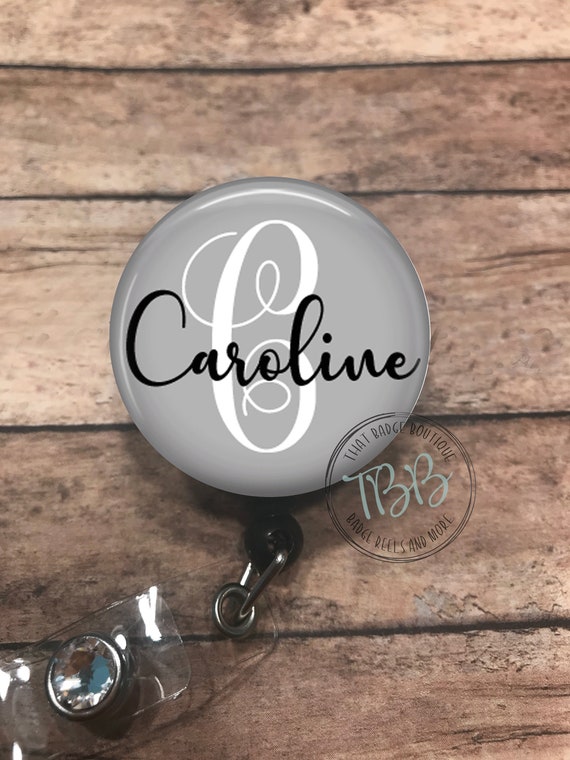 Retractable Badge Reel With Clip - Personalization Available