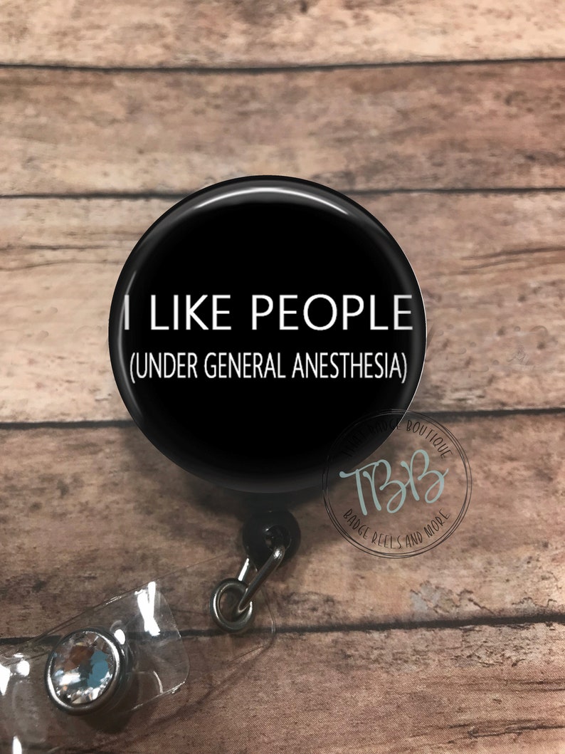badge holder badge clip retractable badge reel stethoscope ID tag I like people lanyard badge reel