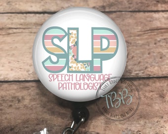 SLP - retractable badge reel - badge reel - badge clip - lanyard - stethoscope ID tag - badge holder