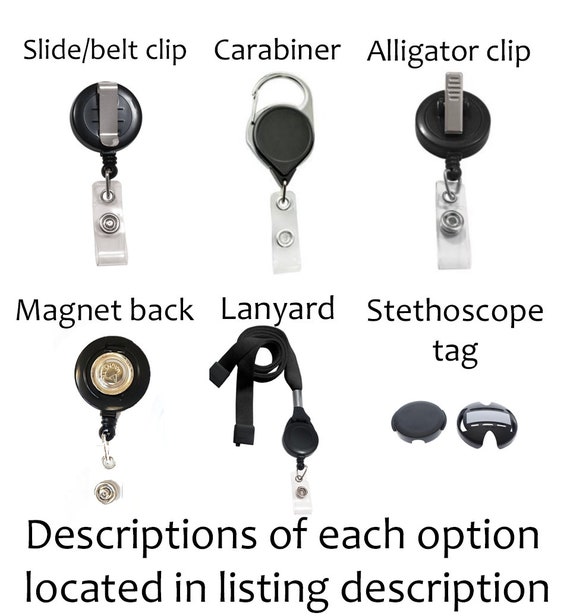 One More Push Retractable Badge Reel Badge Reel Lanyard Stethoscope ID Tag  Carabiner Magnet Back Badge Clip Badge Pull -  Canada