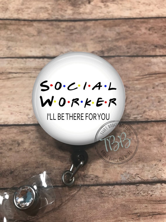 Social Worker Badge Reel Lanyard Stethoscope ID Tag Retractable Badge Reel  Badge Clip 