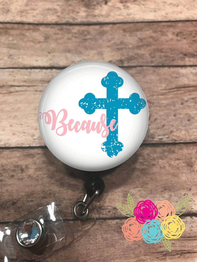 retractable badge stethoscope ID tag lanyard badge clip Because cross badge reel
