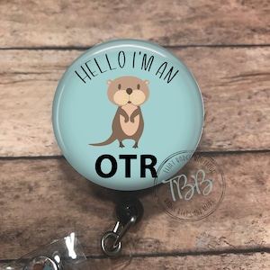 OTR - badge reel - lanyard - stethoscope ID tag - retractable badge reel - badge clip