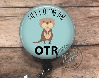 OTR - badge reel - lanyard - stethoscope ID tag - retractable badge reel - badge clip