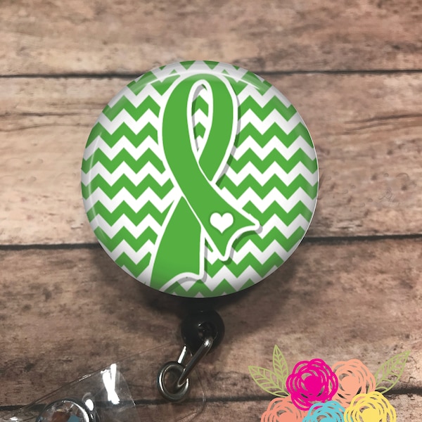 Lymphoma awareness - badge reel - lanyard - stethoscope ID tag - retractable badge reel - badge clip