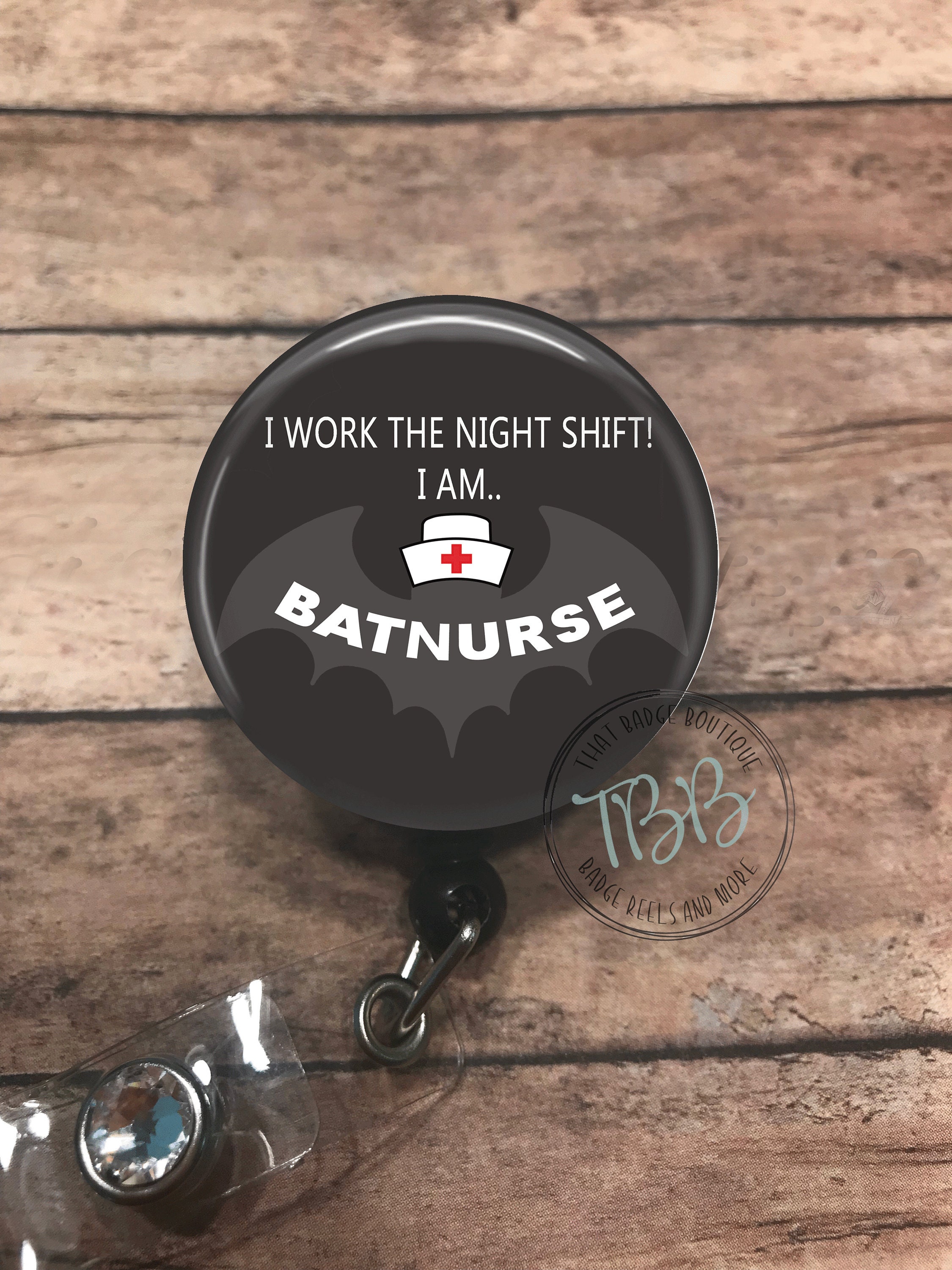  Original BadgeBright Night Shift Nurse Badge Reel