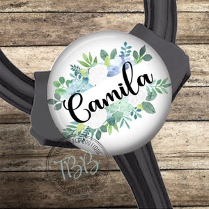 Personalized succulents - yoke tag - badge reel