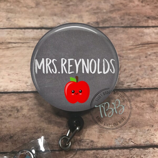 Personalized chalkboard - badge reel - lanyard - stethoscope ID tag - retractable badge reel - badge holder