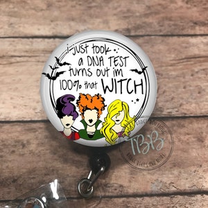 That witch - badge reel - lanyard - stethoscope ID tag - retractable badge reel - badge clip - badge holder