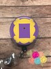 door - badge reel - retractable badge holder - badge clip - ID card holder - badge holder 