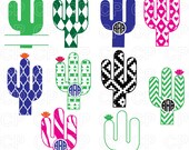 Cactus Monogram Bundle SVG, Cactus SVG, Monogram, Cactus Monogram Frames Cut Files for Cricut, Silhouette Studio_Digital Download