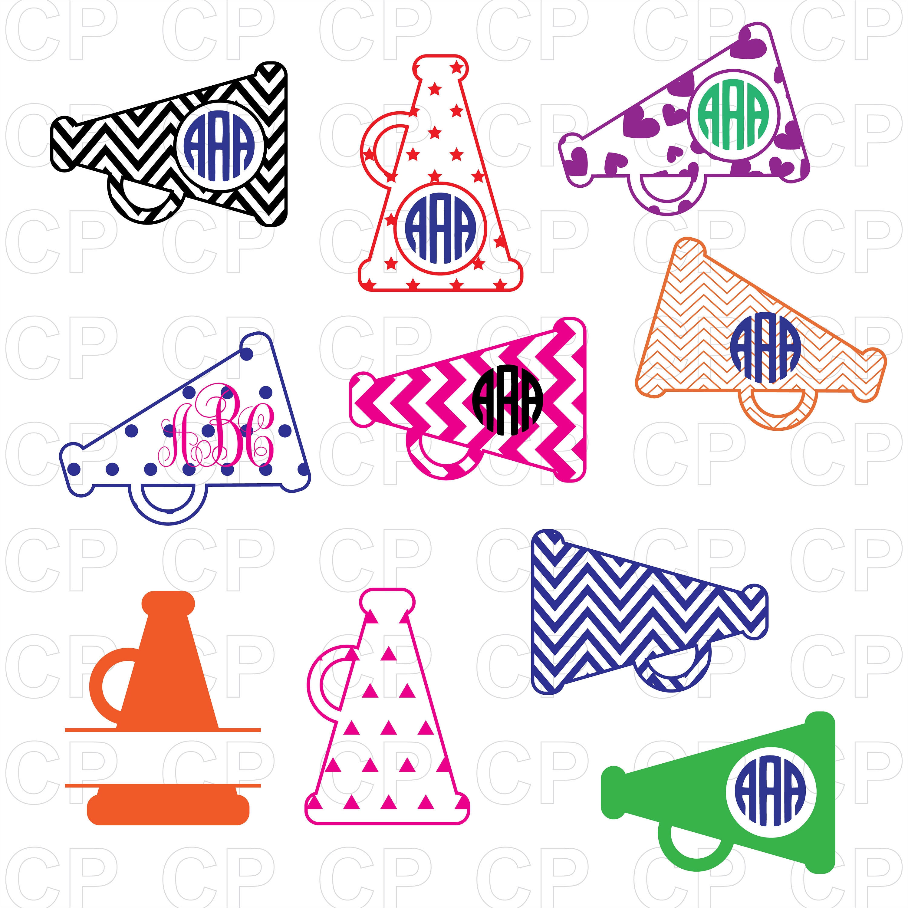 Download Megaphone Monogram Bundle SVG Megaphone SVG Bundle | Etsy