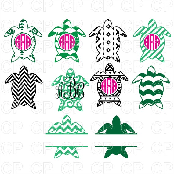 Download Sea Turtle Monogram Bundle Svg Turtle Svg Bundle Svg Etsy