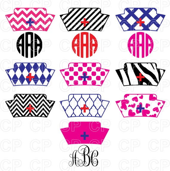 Download Nurse Hat SVG Cut Files Nurse Hat Clipart Bundle ...