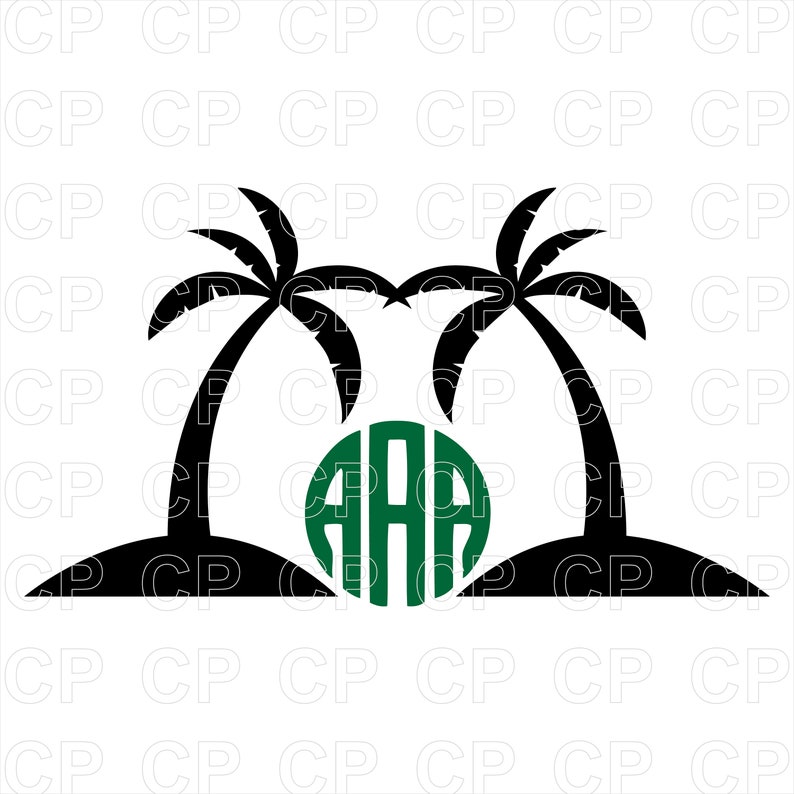 Download Palm Tree Clipart Silhouette Studio Digital Download Palm Tree Svg Cut Files Palm Tree Monogram Frames Cut Files For Cricut Collage Sheets Craft Supplies Tools Delage Com Br