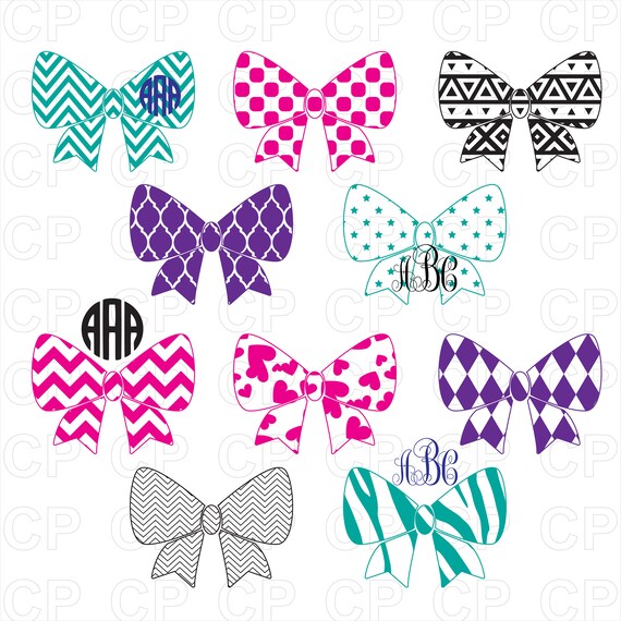 Download Pattern Bow SVG Cut Files Pattern Bow Clipart Bundle ...