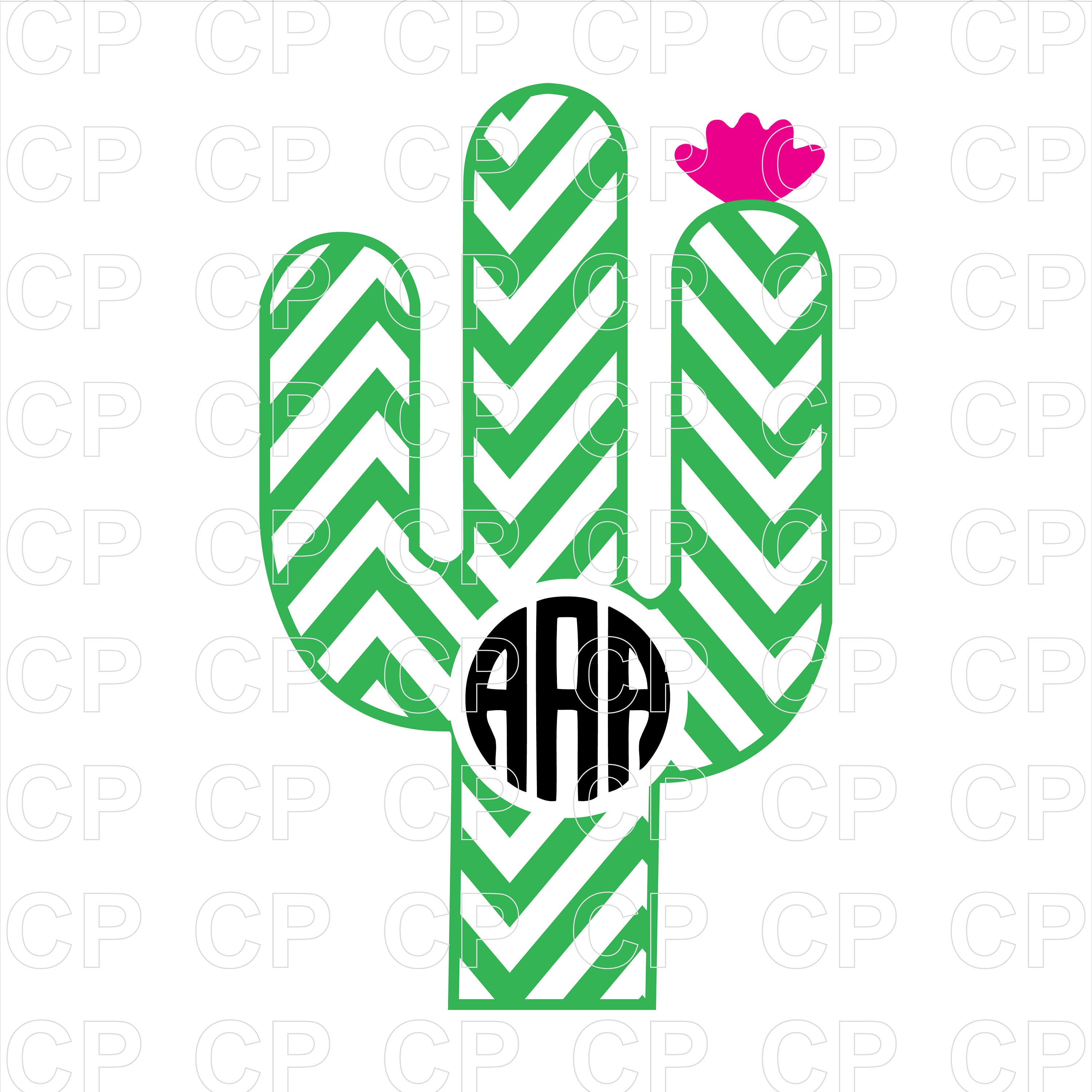 Download Cactus SVG Cut Files Cactus Clipart Cactus Monogram Frames ...