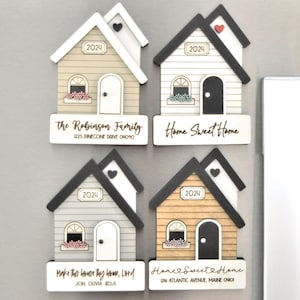 Custom NEW HOME Ornament Fridge MAGNET 2025, Personalized Housewarming gift, Realtor Closing Gift, Home Buyer Closing Gift, New Home 2025