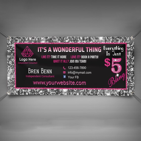 Custom Digital Banners 2 5 X 6 Ft Jewelry Business Banner Etsy