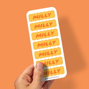 Personalized Kids Name Labels | Wavy Waterproof Stickers (Set of 2)