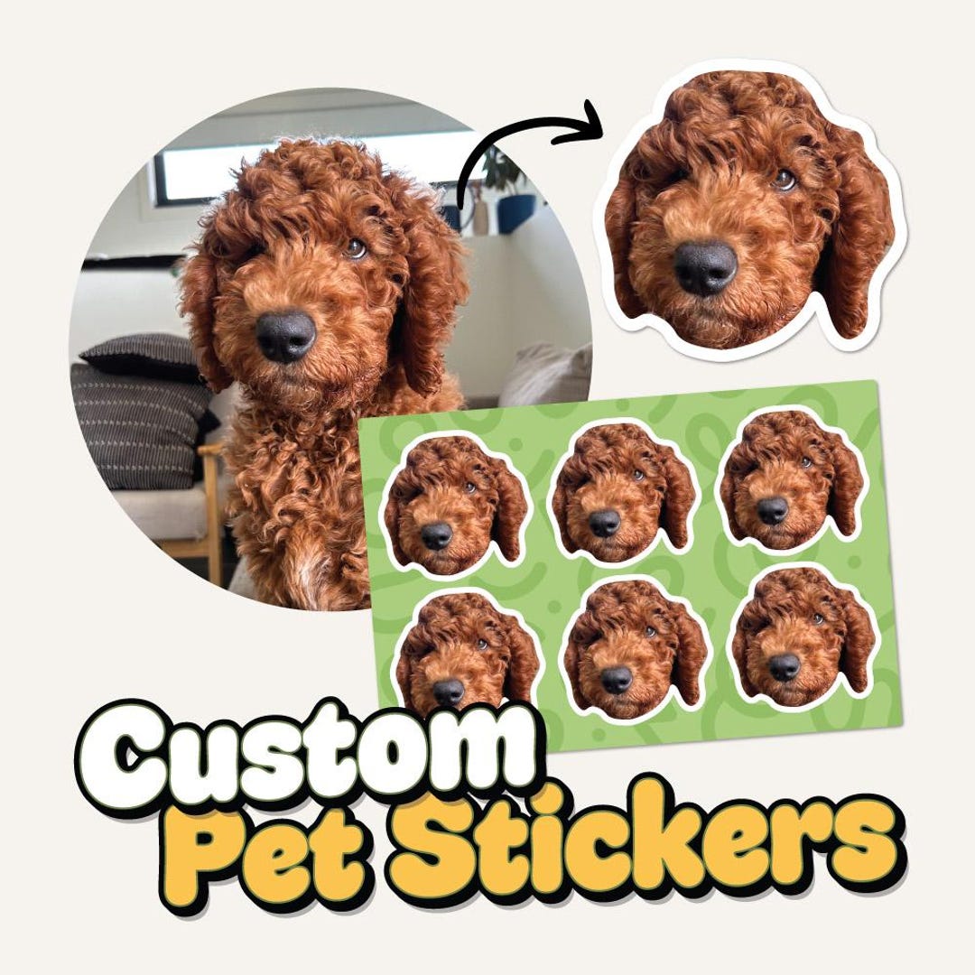 Pets Rectangular Note Sticker Custom Pet Sticker Sheet - Waterproof Vinyl Stickers - Etsy