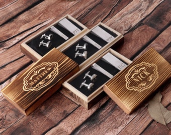 Personalized Cufflinks - Tie Clip - Money Clip - Groomsman Gift - Custom Groomsmen Cufflinks - Gift for Groomsmen