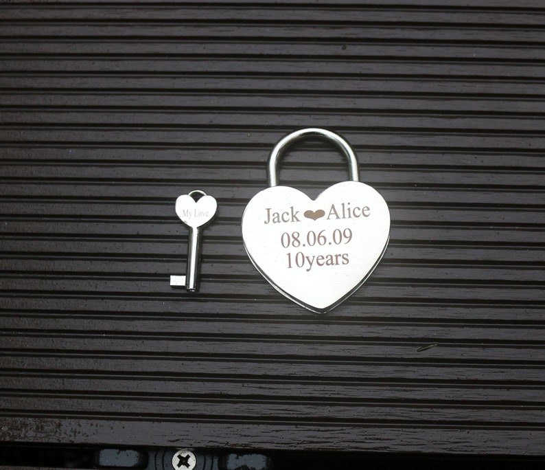 Personalized Padlock Love Lockengraved Lock for Couplelove Etsy