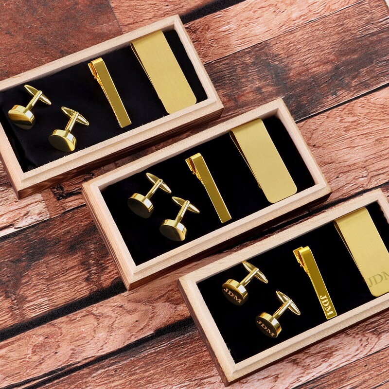 branded tie and cufflink set