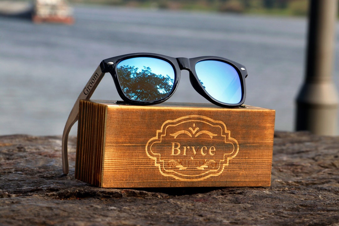 Personalized Wooden Sunglasses, Groomsman Sunglasses, Groomsmen Gifts