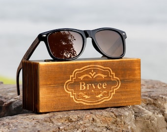 Personalized Groomsman Sunglasses Engraved Wood Sunglasses Custom Sunglasses for Groomsmen Gifts Set Groomsmen Proposal