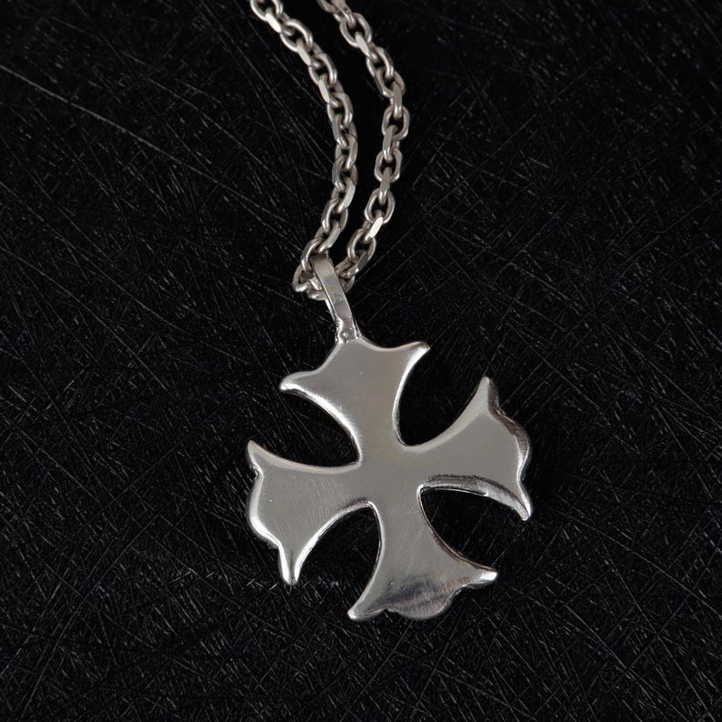925 Sterling Silver Cross Necklace Gothic Pendant, Religious Charm ...