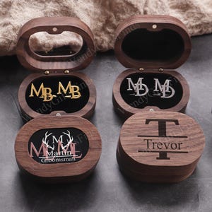 Groomsmen Gifts, Personalized Groomsmen Cufflinks, Custom Initial Cufflinks for Groomsmen, Groomsmen Proposal, Bachelor Party Gifts