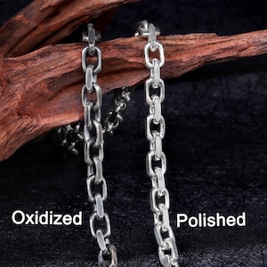 925 Sterling Silver Anchor Link Cable Chain, Silver Cable Chain, Chain for Necklace, Mens Silver Chain,  Birthday Gifts Jewelry Her Him