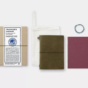 OLIVE EDITION Passport Size Traveler&#39;s Notebook