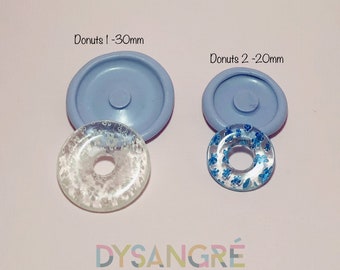 Silicone mold for donut cabochon theme, resin, epoxy...